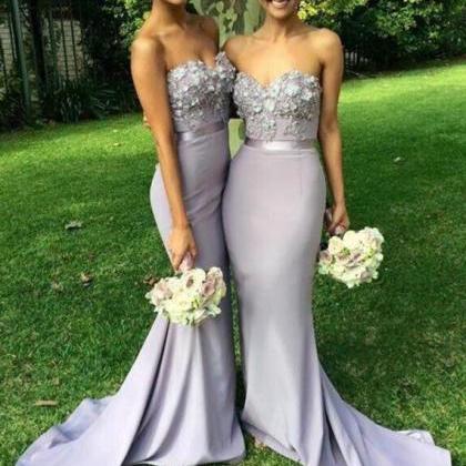 Mermaid Pleated Sweetheart Sleeveless Sweep Trian Formal Evening Dress