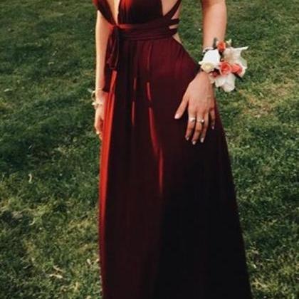 Sexy Burgundy Halter Backless Prom Dress Sheath Party Evening Dress cc2021