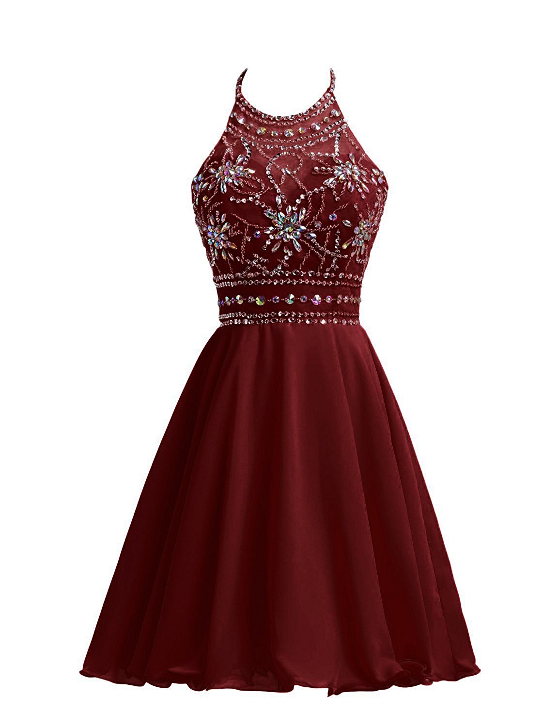burgundy dama dresses