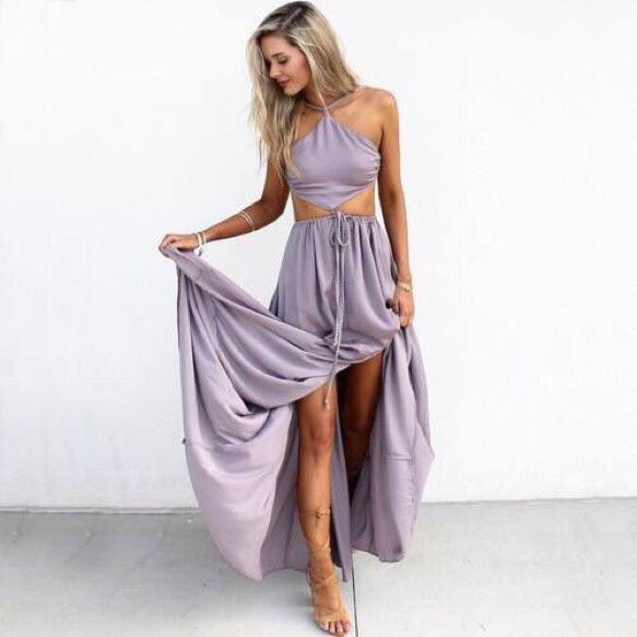 Full Length Purple Dress