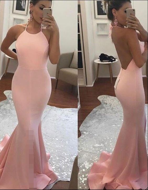 pink midi prom dress