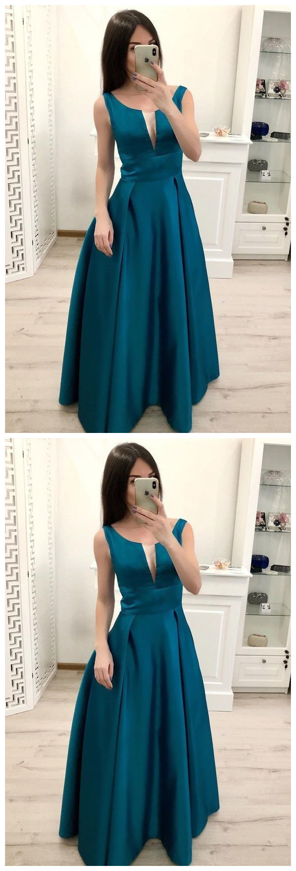 Simple A Line Satin Prom Dresses, Cheap Formal Dress For Teens on Luulla