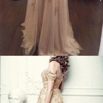 Off-the-Shoukder A-line Long Prom Dress main image 1