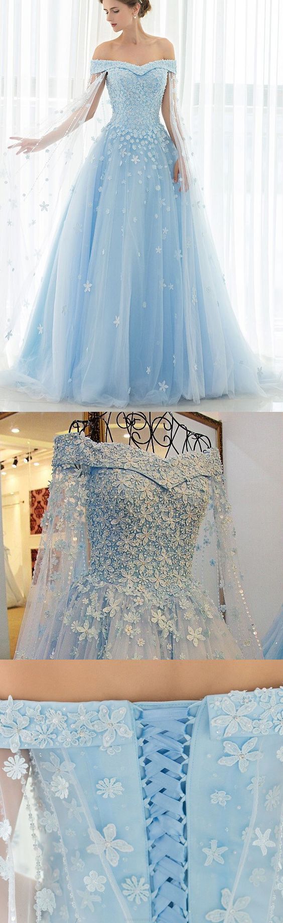 Blue Prom Dresses, Long Prom Dresses, Light Blue Prom Dresses, Prom